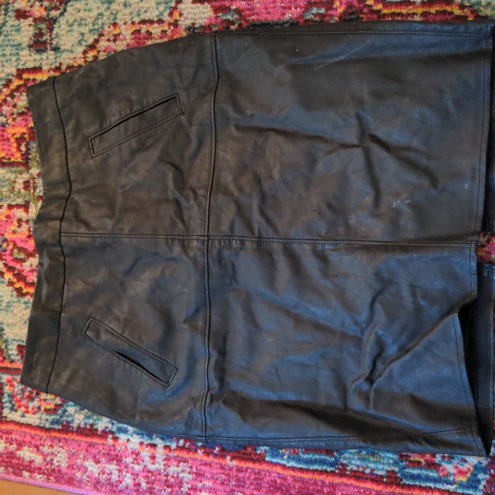 Faux leather skirt